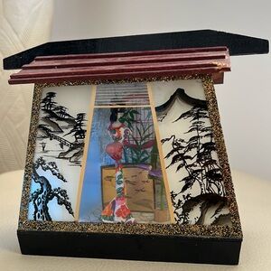 Asian Inspiration Night Light from Japan 🇯🇵 | 7” x 3” x 7” | Wood & plastic